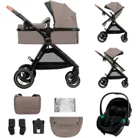 Kinderkraft ESME Kinderwagen 3-in-1 mit MINK PRO i-Size Travel System klappbar All-Terrain bis 25 kg Beige