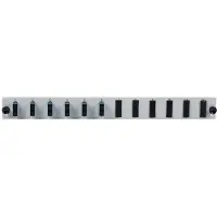 EFB Elektronik EFB SB-FP-6SC-D-V-OS2 Bestückte 12 Port Frontblende mit 6 x SC Duplex Kupplung OS2 vertikal, grau SBFP6SCDVOS2