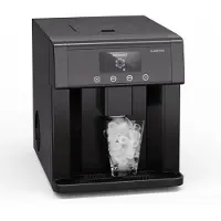 Klarstein Eiswürfelmaschine – Edelstahl-Eiswürfelbereiter, 3 Eiswürfelgrößen, 15 kg/24 h, Touch-Display, 3-Liter-Wassertank, Eiswürfelspender, Ice Maker, Schwarz