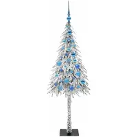 vidaXL Weihnachtsbaum Weiß 150 cm PE und Stahl
