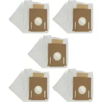 VHBW 5x Staubbeutel kompatibel mit Ecovacs Deebot Ozmo T8, T8 Aivi+, T8 Aivi, T9 Saugroboter - 21cm x 16,5cm Weiß