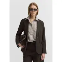 Bugatti Kurzblazer "Regular Fit", Damen, Gr. 38, 90, braun, 62% Polyester, 33% Viskose, 5% Elasthan, unifarben, regular fit, Blazer Kurzblazer, Regular Fit Viskosemix 1-Knopf