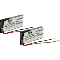 VHBW 2x Akku Ersatz für Jabra AHB371030PA, 73366-01, 70868-1 für Wireless Headset Kopfhörer (140 mAh, 3,7 V, Li-Polymer)