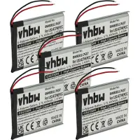 VHBW 5x Akku kompatibel mit Sony NW-A25, NW-A26, NWZ-E464, NW-A27, MDR-ZX330, NWZ-E463 Wireless Headset Kopfhörer (650 mAh, 3,7 V, Li-Polymer)