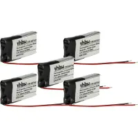 VHBW 5x Akku Ersatz für Plantronics 66278-01, PA-PL003, 79879-01 für Wireless Headset Kopfhörer (140 mAh, 3,7 V, Li-Polymer)