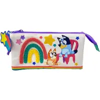 Bluey Uni Kinder Bluey Portatodo Triple-Rainbow Federmäppchen, bunt