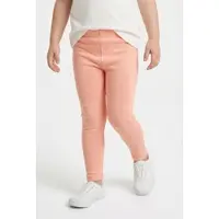 Happy girls Leggings , Mädchen, Gr. 92, N-Gr, pink (salmon pink), Strick, Obermaterial: 60% Polyester, 35% Baumwolle, 5% Elasthan, unifarben, eng knöchellang, Hosen Leggings, wärmend und elastisch