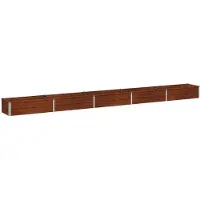 Syfax Hochbeet im Garten Wetterfeststahl 400 x 40 x 24 cm
