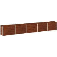 Syfax Hochbeet im Garten Wetterfeststahl 400 x 40 x 55 cm