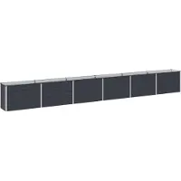 Syfax Hochbeet im Garten Anthrazit 480 x 40 x 55 cm Verzinkter Stahl