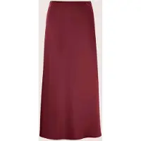 MADELEINE Maxirock "Rock Satin-Midirock in leichter A-Linie", Damen, Gr. 40, rot (rubinrot), Modern, regular fit, Röcke Maxirock