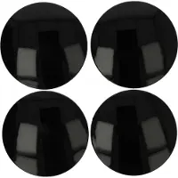 VHBW 4x Universal Nabenkappe für diverse Autos, PKW - Auto Radnabendeckel, 64 mm Schwarz, Kunststoff