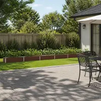 Syfax Hochbeet im Garten Schwarznuss 600 x 40 x 24 cm