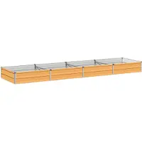 Syfax Hochbeet im Garten Holz Natur 320 x 80 x 24 cm Verzinkter Stahl