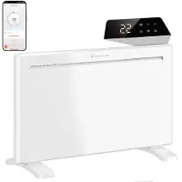 HOMCOM Smart-Panelheizung 1500 W, freistehend oder zur Wandmontage, Weiß