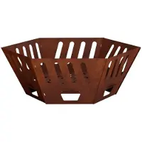 vidaXL Feuerstelle Rostoptik 60 x 60 x 23 cm Wetterfeststahl