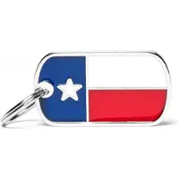 My Family Haustiermarke Mit Texas-flagge