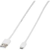 Vivanco ViVancoPBMUSBVVW, 1 m, USB A, Micro-USB B, USB 2.0, Weiß