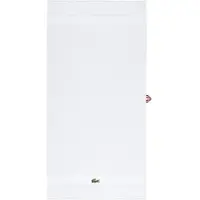 Lacoste Handtuch "LCASUAL", blanc, B:55cm L:100cm, Frottier, Obermaterial: 100% Baumwolle, Handtücher, Handtuch, mit Label-Applikationen und Bordüre