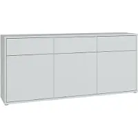 Forte Alice Springs minimalistisches Sideboard 180 mit 3 Push-to-Open Türen und