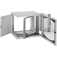 Schneider Electric Actassi OPB, Wand-Rack, 12HE B600 T600 schwenk 19undquot;-Glastür R7035 NSYOPB12U6P