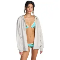 Billabong Kapuzensweatshirt "Zip Family", Damen, Gr. L, grau (grau heather), Obermaterial: 55% Baumwolle, 25% Baumwolle, 20% Polyester., Sweatshirts Kapuzensweatshirt