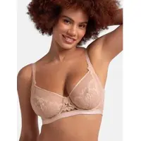 Dorina Bügel-BH , Damen, Gr. 100, Cup G, 1 Stk., pink, Obermaterial: 68% Polyamid, 21% Polyester, 11% Elasthan, unifarben, bequem, BHs Bügel-BH, Curves mit feinem Spitzenbesatz