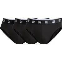 Cr7 Slip CR7 "Slip CR7 Basic, Slip, 3-pack 3er Pack", Herren, Gr. M, schwarz, Obermaterial: 95% Baumwolle CO. 5% Elasthan EL., Unterhosen Slip