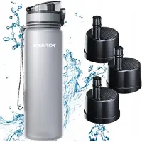 AQUAPHOR CITY Filterflasche 800 ml Grau Set mit 3 Filterkartuschen