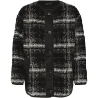 B.young Outdoorjacke "Damen Übergangsjacke BYALEA", Damen, Gr. 36, schwarz-weiß (schwarz check mix), Jacken Outdoorjacke