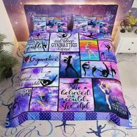Sonstiges Bettwäsche-Set Gymnastik kariert 155x220cm Mikrofaser Mehrfarbig 2-teilig