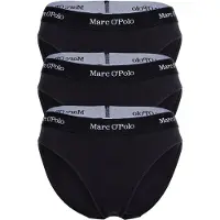 Marc O'Polo Slip "Essentials Woven", Damen, Gr. L (40), schwarz (990schwarz), Obermaterial: 95% Baumwolle, 5% Elasthan, bedruckt, unifarben, körpernah, Unterhosen Slip, mit dezenter Logodetailierung