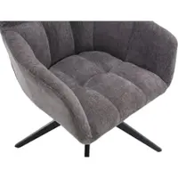 Home affaire Drehstuhl "Nizza", grau (grau, schwarz, grau), B:61cm H:90cm T:66cm, Stühle, Drehstuhl, Hochwertiger Stoff und robuster Metallfuß