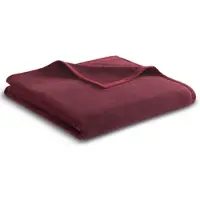 Biederlack Wohndecke "Unicolour, einfarbig, 50% recycled", rot, B:150cm L:200cm, Baumwolle, Polyacryl, Polyester, Wohndecken, Wohndecke, in vielen Farben