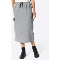 Witt Schlupfrock "Sweatrock Sweatrock mit aufgesetzten Pattentaschen", Damen, Gr. 54, grau (grau, meliert), Sweatware, , Casual, Röcke Schlupfrock