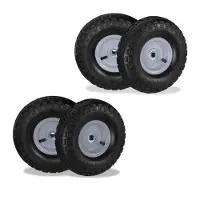 Dripio Steekwagenwiel-Set 4er-Pack, Luftreifen 3.50-4, 16 mm Achse, 260x85 mm