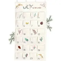 Dripio Stoff-Adventskalender 2024, selbstbefüllbar, 24 Taschen, Beige Joy