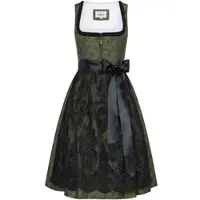 Nübler Dirndl NÜBLER "Midi Dirndl Leo", Damen, Gr. 42, EURO, grün, Obermaterial: 100% Viskose CV., Kleider Dirndl