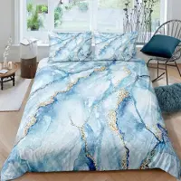 Sonstiges Kinder Bettwäsche Marmor 135x200 cm 4-teilig 100% Mikrofaser 3D Geometrie