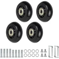 Dripio Ersatzräder für Koffer, 4 Stück, 60 x 24 mm, Gummi, Metallkern