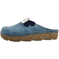 Fischer Markenschuh Fischer Markenschuhe Anne Damenschuhe Hausschuhe Pantolette Blau Freizeit