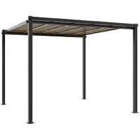 vidaXL Gartenpavillon Anthrazit 3x3 m Aluminium