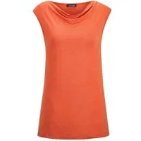 Goldner Trägertop "Ärmelloses Top in Viskose-Jersey", Damen, Gr. 50, orange, Obermaterial: 95% Viskose CV. 5% Elasthan EL., gerade, keine/nicht relevant, Tops Trägertop, breite Träger