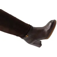 Hispanitas für Damen. HI265079 Braune Lederstiefel Alabama (40), 5 bis 8 cm, Lässig