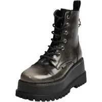 Buffalo Damen Elegante Stiefelette Stack Lace UP Mid PD00018577 Schwarz