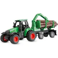 Amewi Traktor aus Metall mit Rückeanhänger 1:64 RTR grün