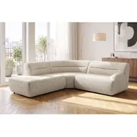 Sit&More Ecksofa SIT & MORE "Scrabble, L-Form, B: 248cm", beige (cappuccino), B:248cm H:80cm T:248cm, 100% Polyester, Sofas, Ecksofa, Modernes Design in verschiedenen Stoffarten