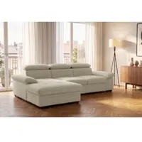 Sit&More Ecksofa SIT & MORE "Viola L-Form, B: 260 cm, Arm- & Kopfteilverstellung", beige (creme), B:260cm H:73cm T:174cm, 100% Polyester, Sofas, Ecksofa, optional Schlaffunktion, Sofa mit Komfortsitz
