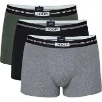 JOOP! Boxer JOOP, Herren, Gr. M, Jersey, grau (braun, schwarz, grau), Jersey, Obermaterial: 95% Baumwolle, 5% Elasthan, Unterhosen Boxer, aus Jersey, in klassischen Farben
