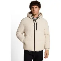 Tom Tailor Steppjacke DENIM, Herren, Gr. L, beige (dusty beige), Web, Obermaterial: 100% Polyester. Futter: 100% Polyester, regular fit taillenbedeckt, elastischer Bund, Jacken Steppjacke, mit Kapuze